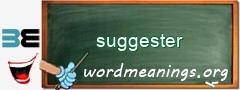 WordMeaning blackboard for suggester